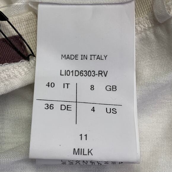 RICK OWENS LILIES Size 4 Twist Edfu White Jersey Asymmetrical Long Skirt - Picture 6 of 7